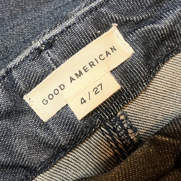 Good American Good Classic Skinnyish Gap Proof Size 4 Dark Rinse Denim Stretchy - Picture 8 of 9